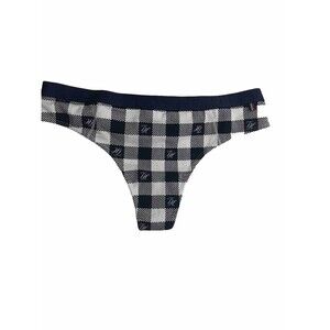 Tommy Hilfiger Women’s  Underwear Logo Thong  Panties   Navy White Size S 1 Pack